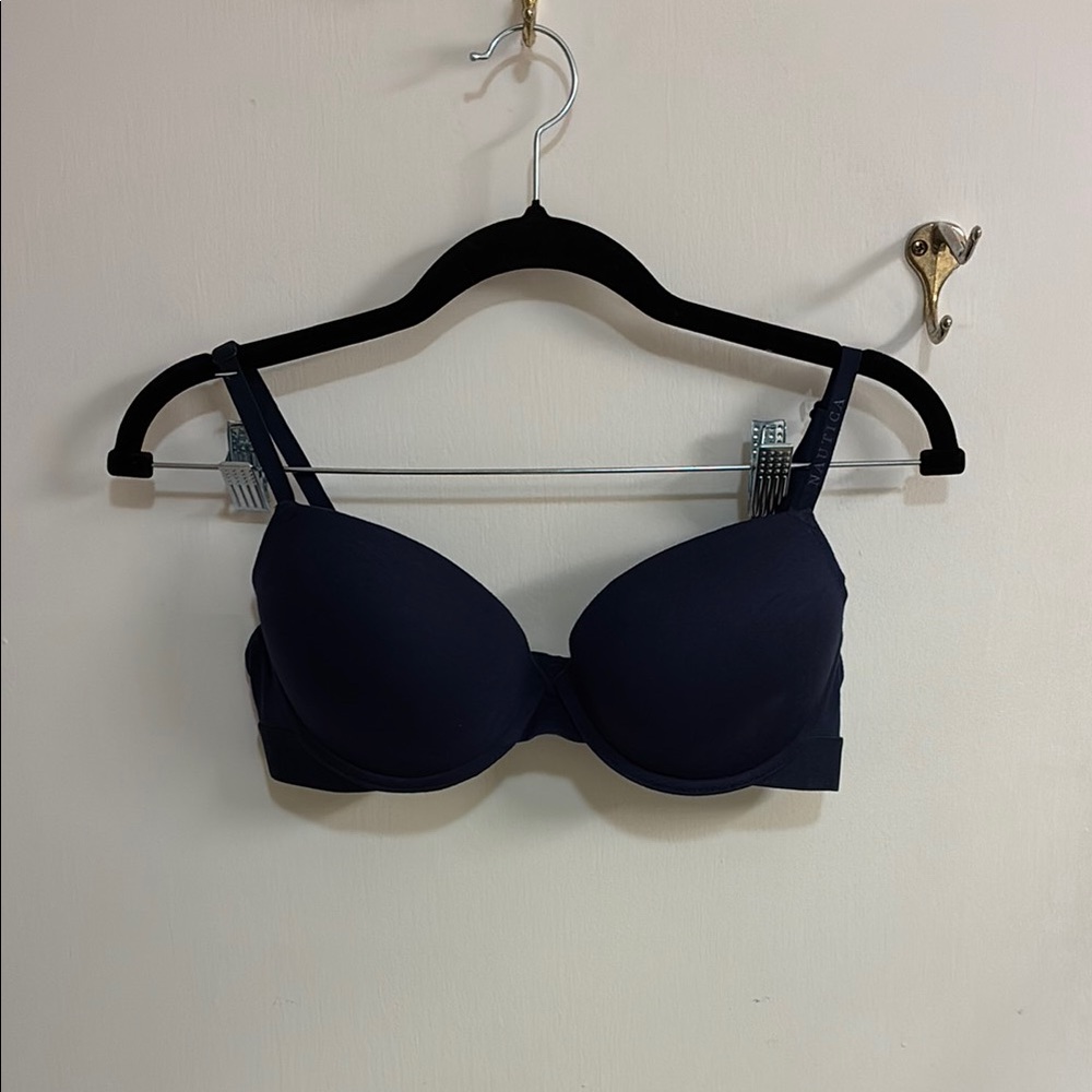 NWOT Nautica Blue Underwire Bra with Seamless Cups in Sz 36C
